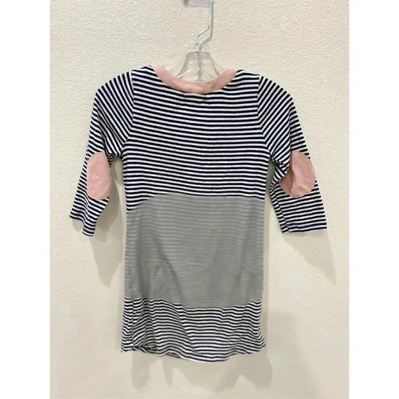Sophia + Zeke Girls' Striped top/dress Shirt w/ Elbow Patches Size 6 - Picture 2 of 3